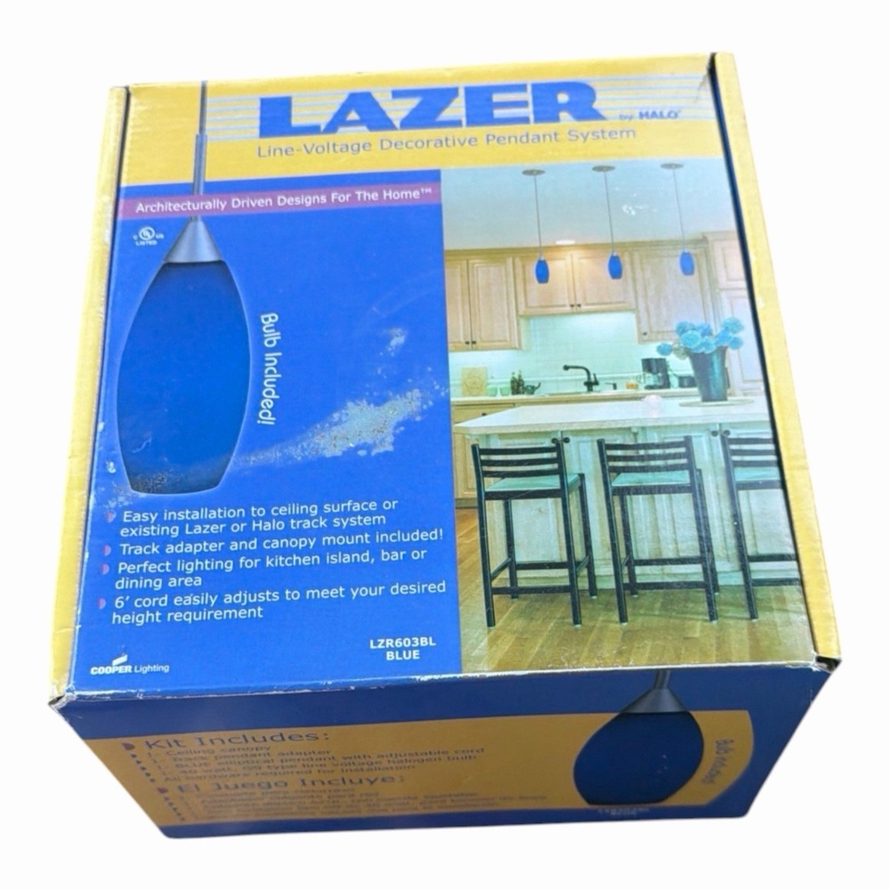 Lazer Halo Line-Voltage Decorative Pendant System Track Lights LZR603BL Blue